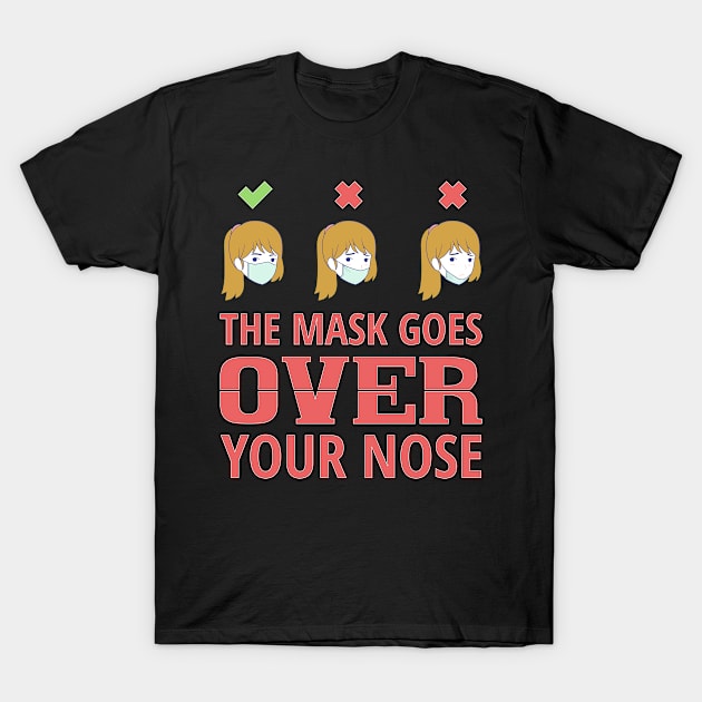 The Mask Goes Over Your Nose T-Shirt by Gtrx20